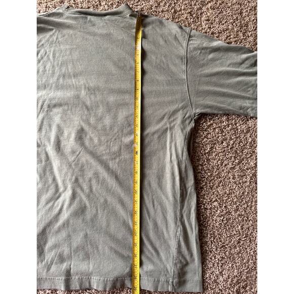 Vintage Blank 90’s American Eagle Outfitters Olive Green L Pocket Tee - Picture 6 of 6